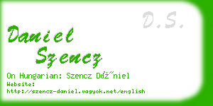 daniel szencz business card